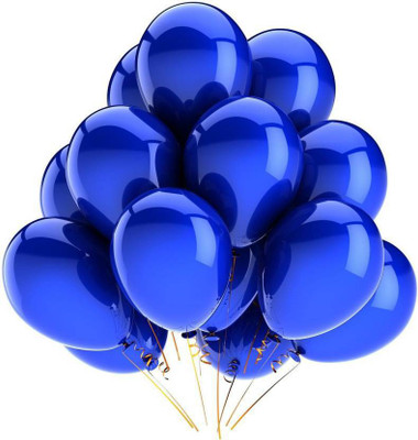 

My Party Store Solid Blue Metallic HD Latex XL Party Balloons Balloon(Blue, Pack of 50)