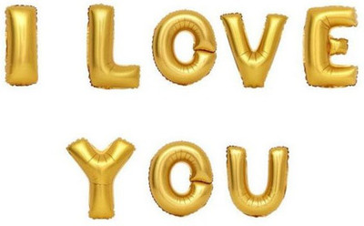 

Events Framer Solid I Love You - GOLD Letter Balloon(Gold, Pack of 1)