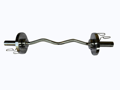 

Royal 5kg 2pc Silver Plates with 3 feet CURVE Olympic ROD Weight Lifting Bar(Silver)