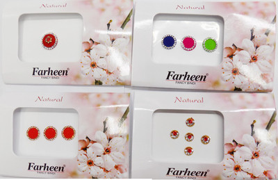 

Farheen FRN NATURAL1 FORHEAD Multicolor, Red Bindis(INDIAN FANCY BINDI)