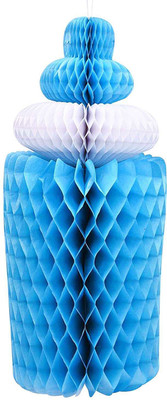 

Party Butiko Adorable Baby Shower Feeding Bottle Tissue Paper Honeycomb Hanging Decor