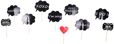 

Party Butiko Wedding Photo Booth Props Kit Mr & Mrs Prop / Pre Wedding Prop / Love Photo Booth