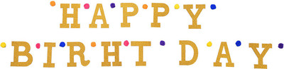 

Party Butiko Happy Birthday Bunting Hanging Banner