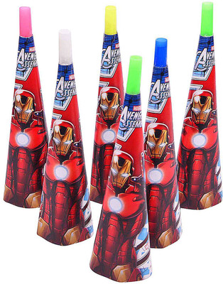 

Party Butiko Ironman Theme Long Blowout 6 Pcs For Ironman /Ironman Party Supplies - Blowuot1_20180825