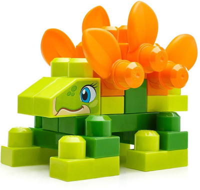MegaBlocks Mega Blocks - LET'S BUILD DINOS (70 Pcs)(Multicolor)