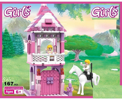 

Toyshine Princess Castle Tower Building Blocks, ABS Plastic Construction Toy(Multicolor)