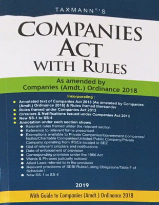 Taxmann's Companies Act With Rules(English, Academic & Test Preparation, Taxmann)