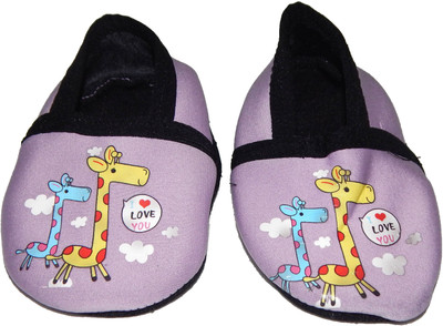 

NPRC Printed Loafer Shoes for Babies Booties(Toe to Heel Length - 5 cm Purple)