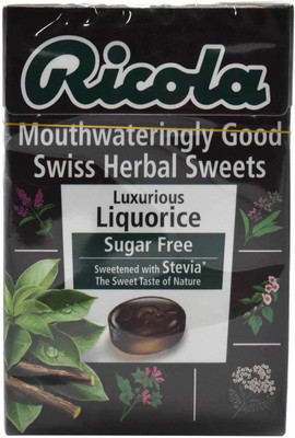 

ricola Sugar Free Swiss Herbal Sweets, 45g - Luxurious Liquorice Natural Candy