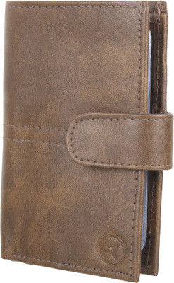 

LIMERENCE Unisex Artificial Leather Top Grain Card Holder 15 Card Holder(Set of 1, Brown)