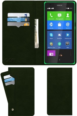 ACM Flip Cover for Nokia Xl Android(Green, Cases with Holder, Pack of: 1)