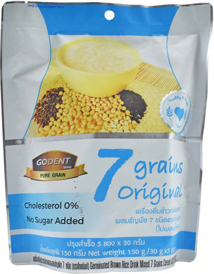 

Godent Pure Grain Igerminated Brown Rice Drink Mixed 7 Grains Cereal, Original - 150g (5x30g)(150 g, Pouch)