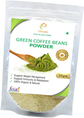 

Vihado Premium Quality Green Coffee Beans Powder / 100% Pure & Natural / 1 Pack of 50g Instant Coffee 50 g(Green Coffee Flavoured)