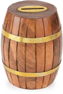 

Exreme wood Money box Coin Bank(Brown)