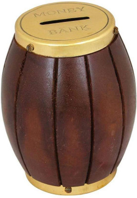 

Exreme wood kids coin box Coin Bank(Brown)