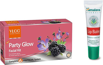

Himalaya Lip Balm, Party Glow Facial Kit(Set of 2)