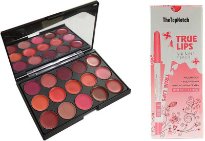 

TheTopNotch Truelips 12 Pcs Lip Liner & 15 Colors Matte Lip Cream(Set of 2)