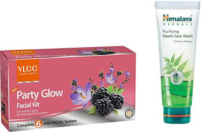 

Himalaya Purifying Neem Face Wash, Party Glow Facial Kit(Set of 2)
