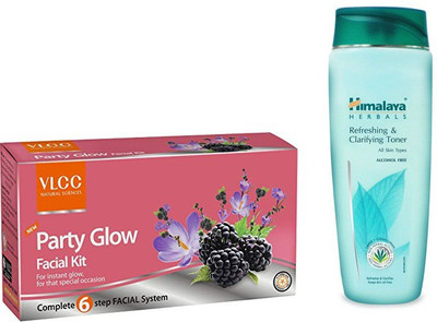 

Himalaya Refreshing & Clarifying Toner, Party Glow Facial Kit(Set of 2)