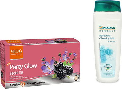 

Himalaya Refreshing Cleansing Milk, Party Glow Facial Kit(Set of 2)