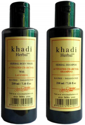 

Khadi Herbal Activated Charcoal Body Wash & Shampoo)(Set of 2)