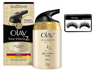

Jenney eyelashes & olay total effects 7-in-1 Anti Aging Day Cream 50 gm(Set of 2)