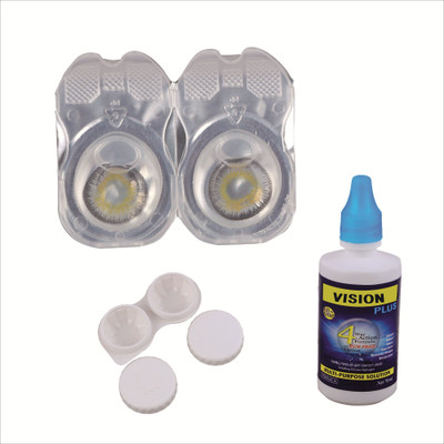 

Vision-Plus Hazel Color Zero Power Monthly Contact Lens With Solution & Case Monthly Contact Lens(0, Hazel, Pack of 1)