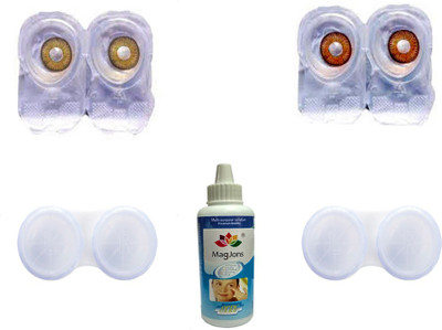 

Magjons 2 Pair Hazel & Brown Monthly Contact Lens(0, Brown, Hazel, Pack of 2)