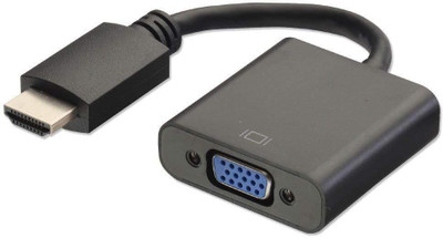 

CAPSLOCK Hdmi To Vga Converter Adapter Cable - The Simplest Converter (Black) HDMI Adapter (Black) HDMI Adapter(Compatible with COMPUTER,TV, Black)