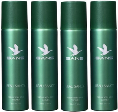 

GANS Four BEAU SANCY Perfume Body Spray for Women (Pack of 4) Perfume Body Spray - For Women(600 ml, Pack of 4)