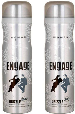 

Engage Drizzle + Drizzle Deodorant Spray - For Women(150 ml, Pack of 2)