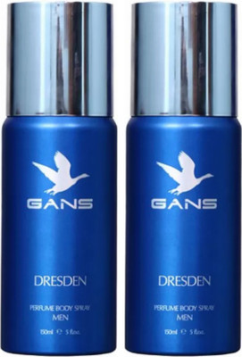

GANS Two DRESDEN Perfume Body Spray - For Men(300 ml, Pack of 2)