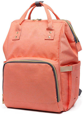 

Way Beyond Peach Waterproof Multifunctional Diaper Backpack, 20x18x40cm Diaper Bag(Peach)