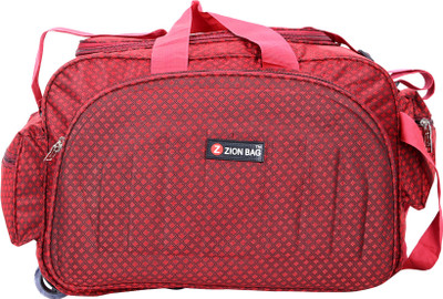 

Zion Bag (Expandable) Red Polyester Luggage Travel Duffle Bag With Two Wheels Travel Duffel Bag(Red)