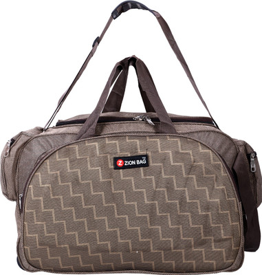 

Zion Bag (Expandable) Light Brown Polyester Luggage Travel Duffle Travel Duffel Bag(Brown)
