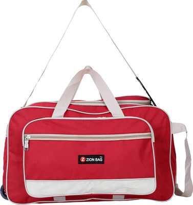 

Zion Bag (Expandable) Red Polyester Luggage Travel Duffle Bag With Two Wheels Travel Duffel Bag(Red)