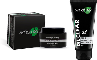

Skinatura Activated Charcoal Magic Face Scrub, Oil control 100X Power DTOX Face Wash(200 ml)
