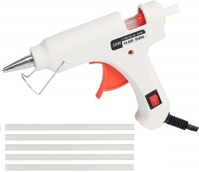 bandook 20 Watt With 05 Glue Sticks Hot Melt Glue Gun White Color With Power Indicator Standard Temperature Corded Glue Gun(7 mm)