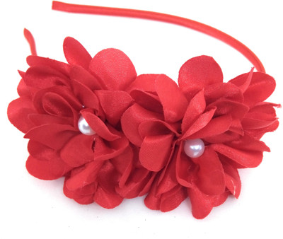 

SKD Baby Headbands double Flower Hairband for Girls Newborn Teens Hair Bands Hair Band(Red)