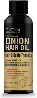 

ESSENTIALS OF NATURE Onion Hair Oil - Enriched with blend of 21 Proven natural extracts and Essential oils Hair Oil(200 g)