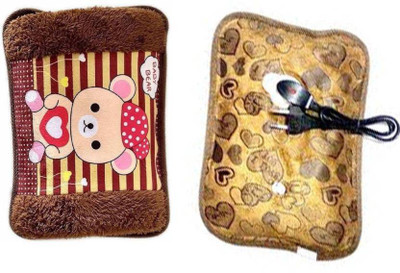 

Shopeleven New Best Quality Electric Hot Water Bag Pack of 2 (Multicolor) Electric Velvet Fur and Electrical 900 ml Hot Water Bag(Multicolor)