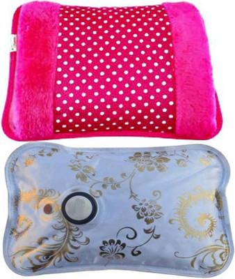

Shopeleven Best Choice Electric Hot Water Bag Pack of 2 (Multicolor) Electric Velvet Fur and Electrical 900 ml Hot Water Bag(Multicolor)