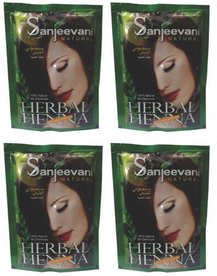 

SANJEEVANI NATURAL 100% Herbal Henna Mehndi Pack of 4(400 g)