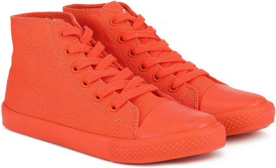 

United Colors of Benetton Boys & Girls Lace Sneakers(Orange, 904
