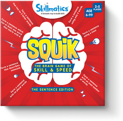 

Skillmatics SQUIK: The Brain Game of Skill & Speed – Sentence Edition (6-99 Years)(Multicolor)