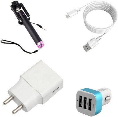 DAKRON Wall Charger Accessory Combo for Infinix Note 5(White)