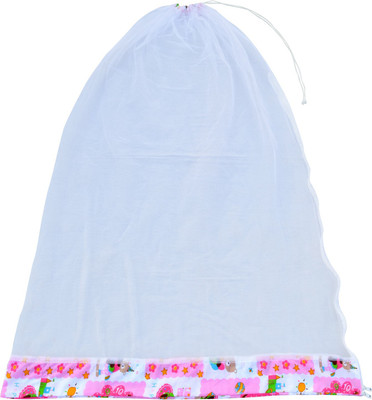 

Younique Cotton Infants Mosquito Net for Baby Cradle / Mosquito Net For Baby Jhula / Baby Swing with Zip Opening (0-3 Yrs) - Pink & White Mosquito Net(Pink)