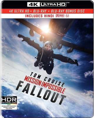 

Mission: Impossible - Fallout (Steelbook) (4K UHD + HD + Bonus Disc)(4K(UHD) Blu-ray English)