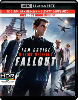 

Mission: Impossible - Fallout (4K UHD + HD + Bonus Disc)(4K(UHD) Blu-ray English)