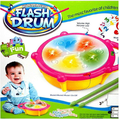 

Fun Villa Flash Musical Drum(Multicolor)